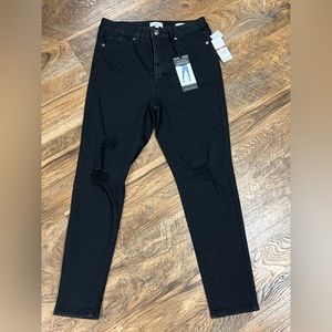 Women’s Black Super High Rise Distressed Jeans